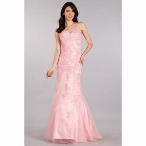 PINK Lace Mermaid Dress